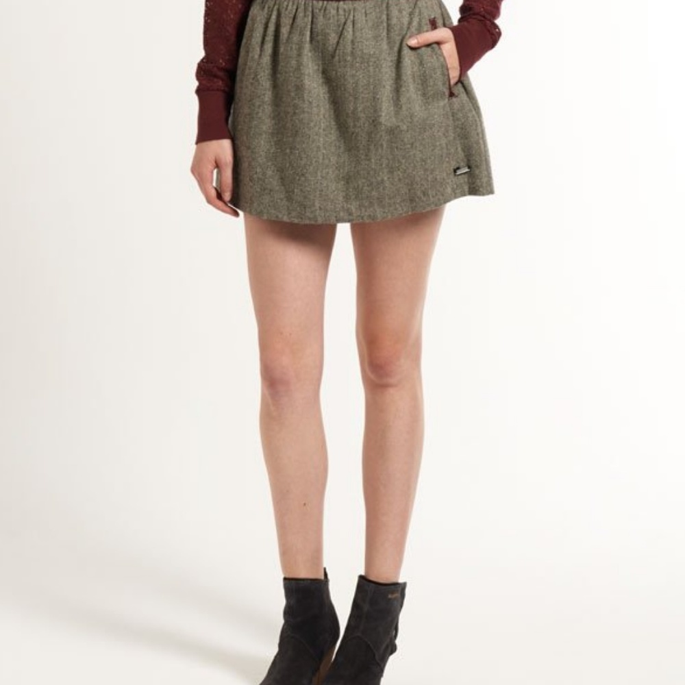 Women's Superdry Herringbone Skirt Size S NWT